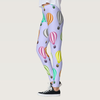 Leggings Ballons à air chaud multicolore sur le ciel de lav