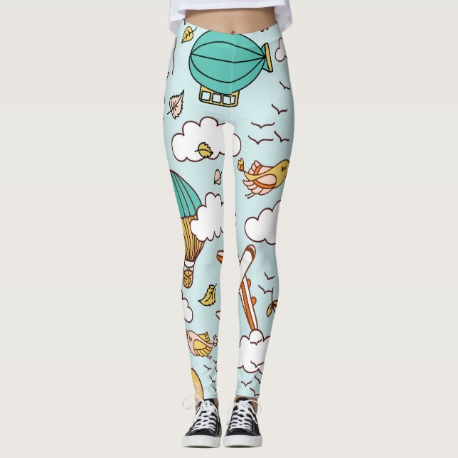 Leggings Ballons à air mignon Motif (Devant)