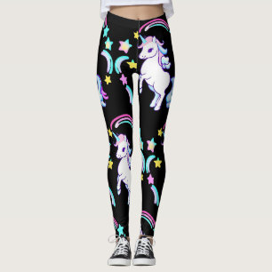 Leggings ballons colorés Unicorn arc-en-ciel motif pour ell