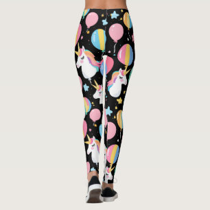 Leggings ballons colorés Unicorn arc-en-ciel motif pour ell