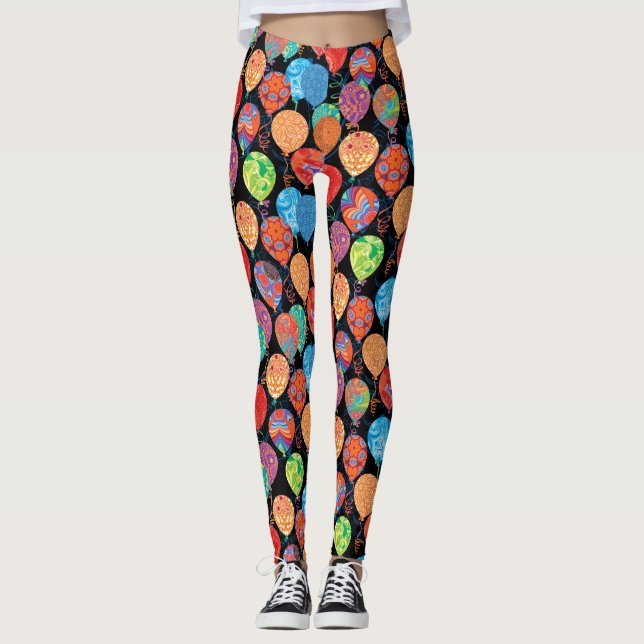 Leggings Ballons de fête d'anniversaire (Devant)