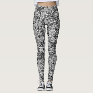 Leggings balnéaire rural noir