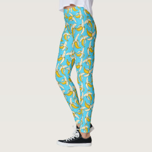 Leggings Banane Tropicale Funky Imprimer Fruit Trendy Motif