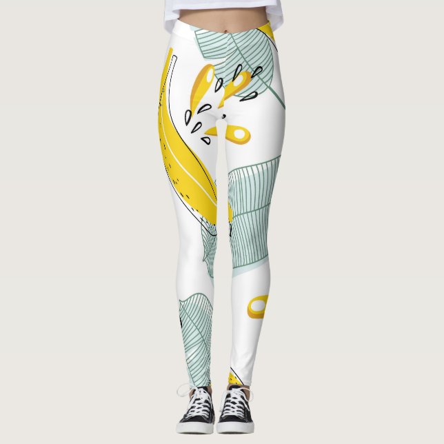 Leggings Bananes juteuses Motif Vintage (Devant)