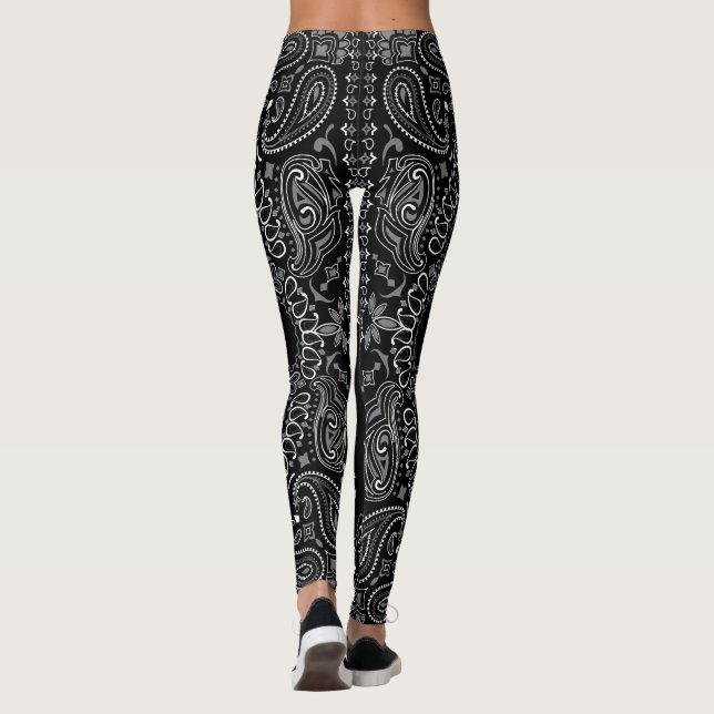 Leggings Bandana noir boho (Dos)