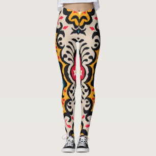 Leggings Bandana Print : Vintage Paisley Silk.