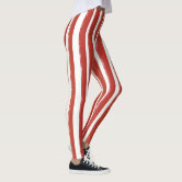 Legging bande rouge et cheap blanche