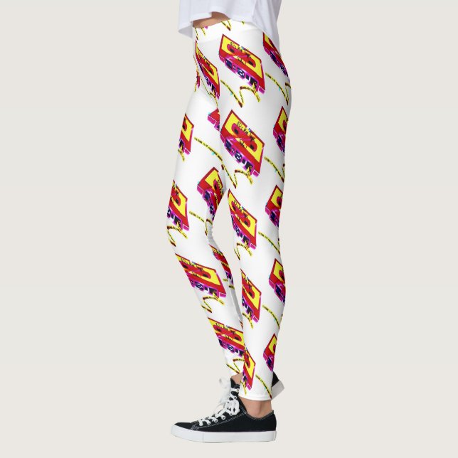 Leggings Bande de cassette des années 80 (Gauche)