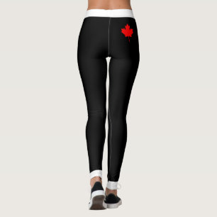Leggings Bande de poignet épaisse avec feuille d'érable r