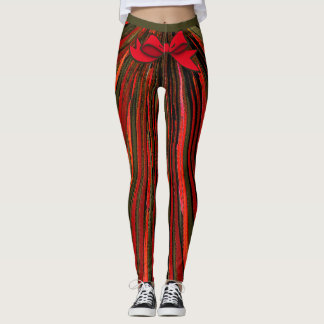 Leggings Bande De Ruban Festif Enveloppée D'Un Bow