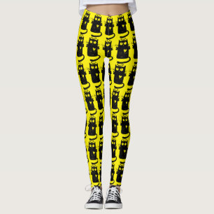 Leggings Bande dessinée angélique de chat noir