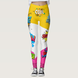 Leggings Bande dessinée Art Pop coloré