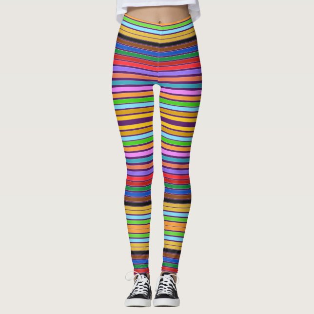 Leggings Bande moderne colorée (Devant)