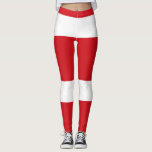 Leggings Bande rouge<br><div class="desc">motif à thème de Noël à rayures rouges.</div>