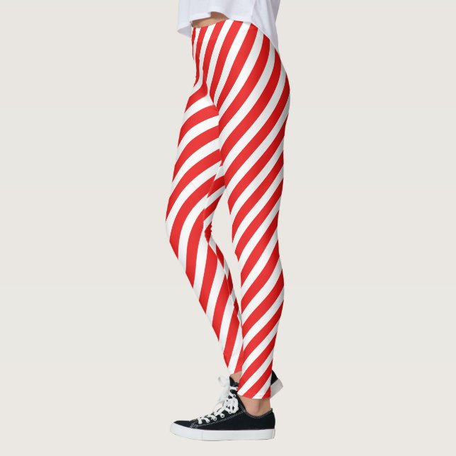 Leggings Bande rouge et blanche (Gauche)