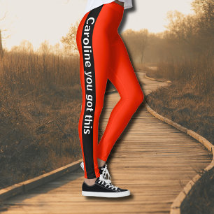 Leggings Bande verticale noire   Ajouter du texte   Scarlet