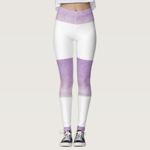 Leggings Bande violette et blanche