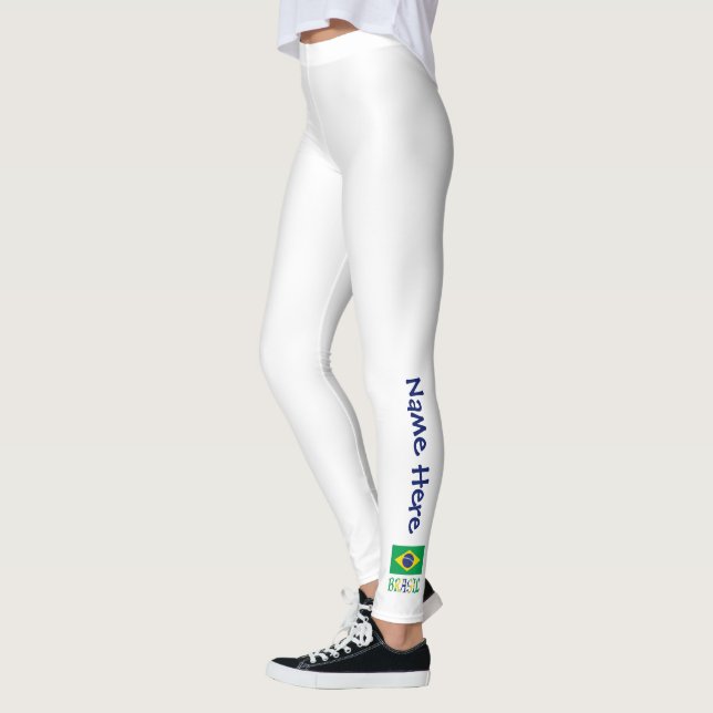 Leggings Bandeira do Brasil e Brasil Come o Nome (Gauche)