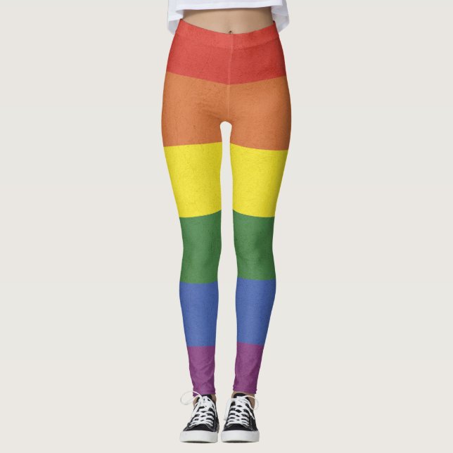 Leggings Bandes arc-en-ciel (Devant)