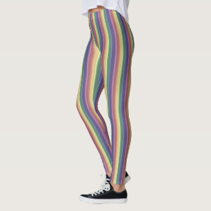 Leggings Bandes arc-en-ciel coupées