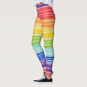 Leggings Bandes arc-en-ciel inondées