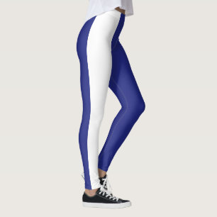 Leggings Bandes bleues et blanches de la marine