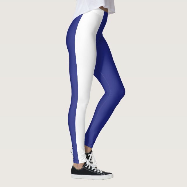 Leggings Bandes bleues et blanches de la marine (Droite)