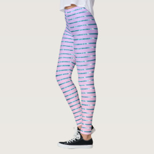 Leggings Bandes bleues foncées violettes et roses ombres