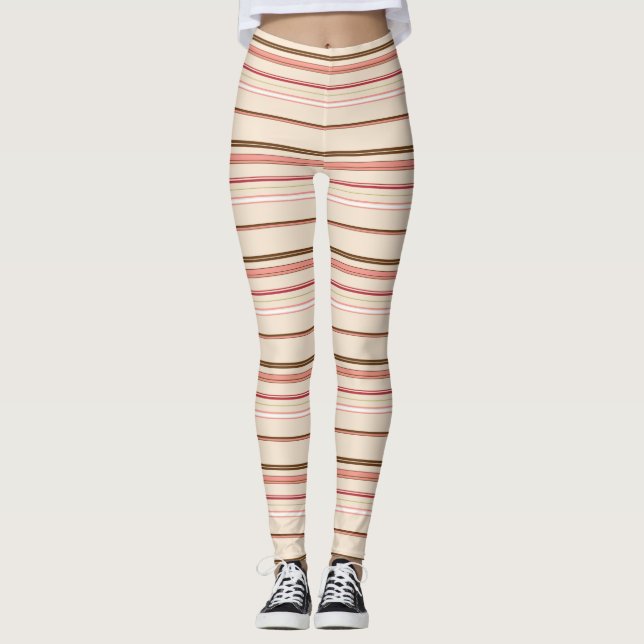 Leggings Bandes brunes pimpantes (Devant)