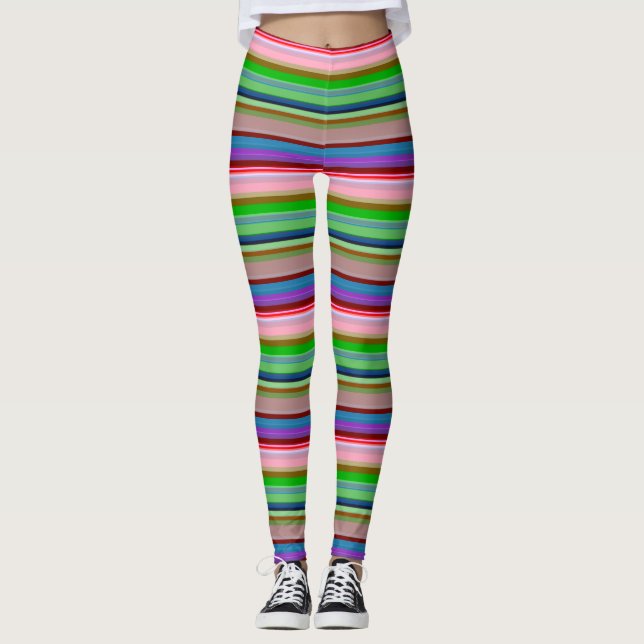 Leggings Bandes chaudes et colorées (Devant)
