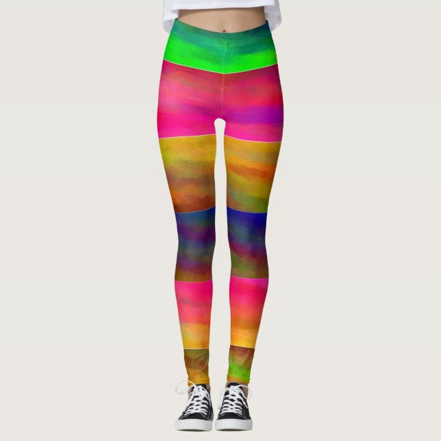 Leggings bandes colorées (Devant)