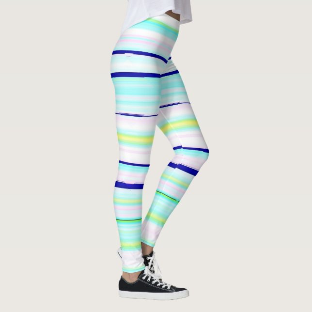 Leggings Bandes colorées abstraites (Droite)