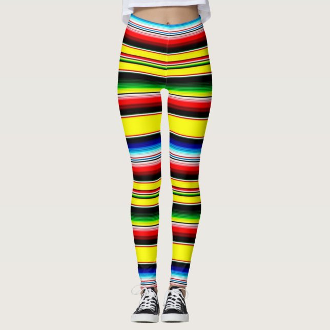 Leggings Bandes de serape lumineuses (Devant)