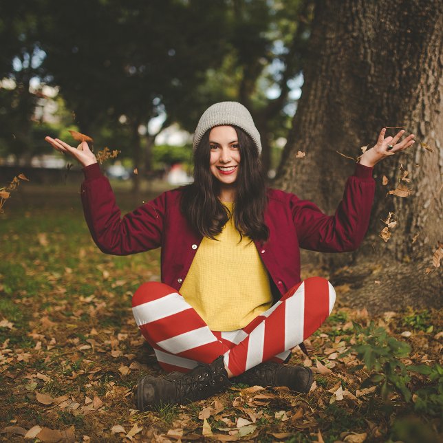 Leggings Bandes diagonales rouges (Créateur téléchargé)