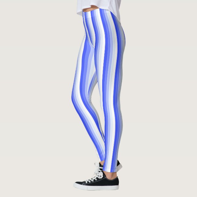 Leggings Bandes d'ombre bleu royal (Gauche)