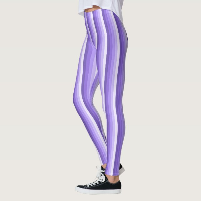 Leggings Bandes d'ombre violette (Gauche)