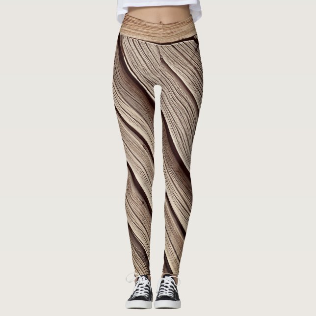 Leggings Bandes en bois (Devant)