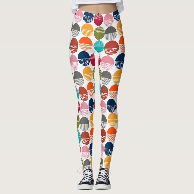 Leggings Bandes et solides (Devant)