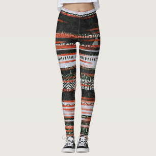 Leggings Bandes ethniques tribales : conception du tapis.
