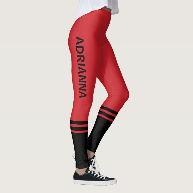 Leggings Bandes horizontales noires | Nom | Moteur d'incend (Droite)