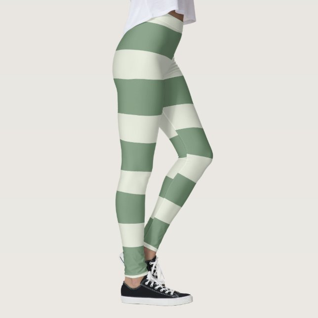 Leggings Bandes inégales - Vert (Droite)