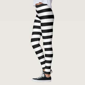 Leggings Bandes noires et blanches