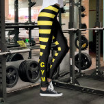 Leggings Bandes noires et jaunes<br><div class="desc">Le design des leggings "Black and Yellow Stripes" présente des rayures audacieuses alternant le noir et le jaune qui créent un motif saisissant et attrayant. Les couleurs à contraste élevé rendent ces leggings parfaits pour ajouter une pop de couleur à n'importe quelle tenue, tandis que le tissu extensible et confortable...</div>
