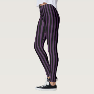 Leggings Bandes noires et violettes