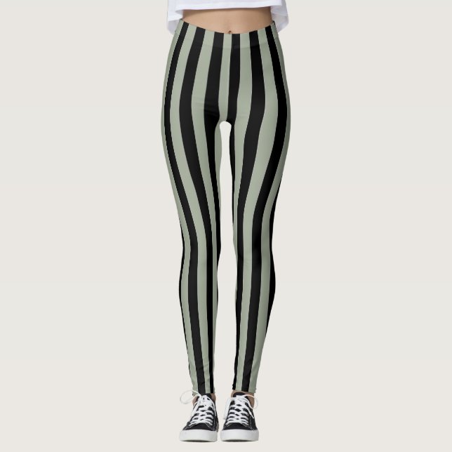 Leggings Bandes noires - Jambes de femmes (Devant)