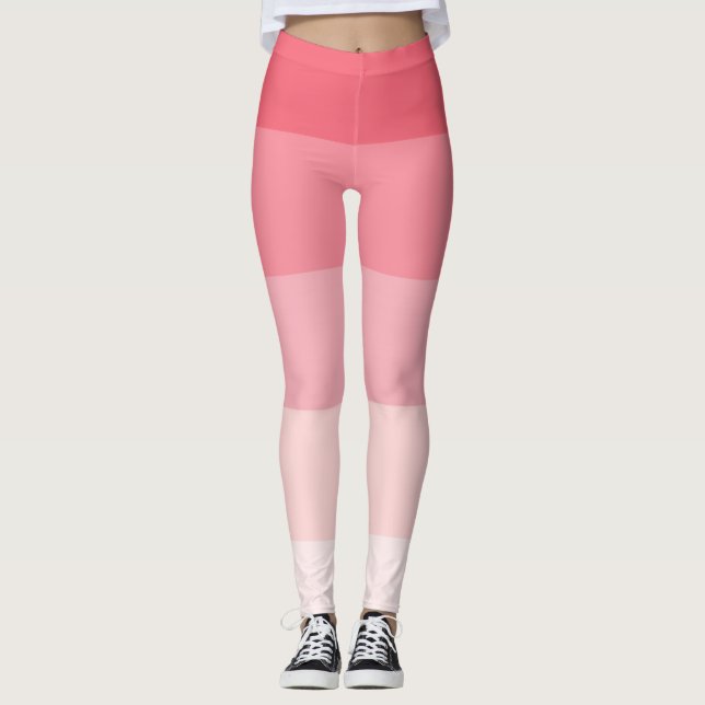 Leggings Bandes Ombres roses (Devant)