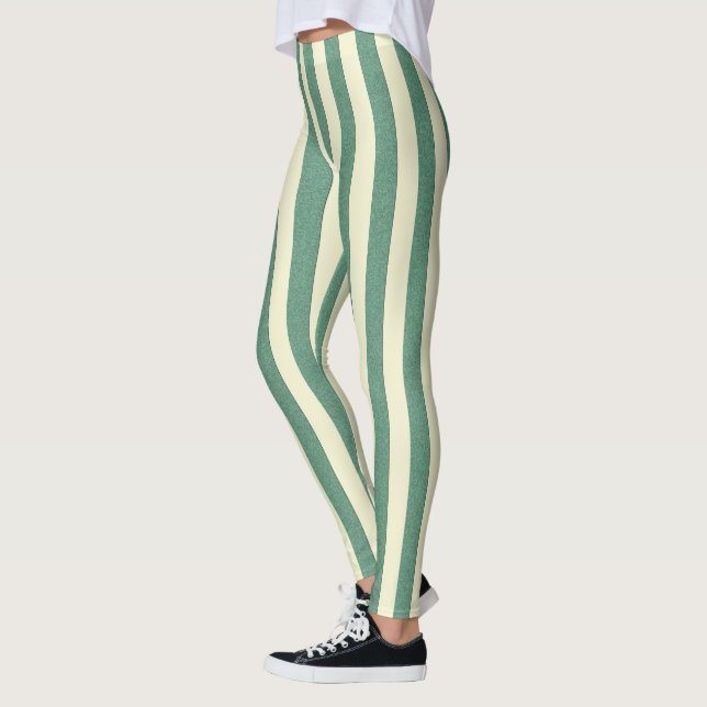 Leggings Bandes Pastel Jaune Vertical sur n'importe quelle  (Gauche)
