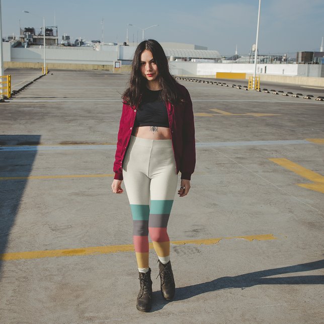 Leggings Bandes rétro classiques (Créateur téléchargé)