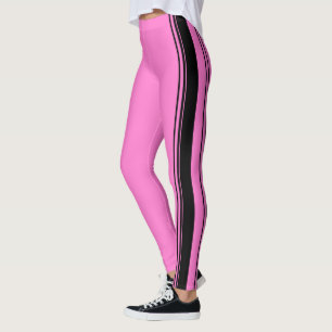 Leggings Bandes roses et noires