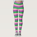 Leggings Bandes roses, violettes et vertes<br><div class="desc">art numérique Abstrait de rayures roses,  violettes et vertes.</div>